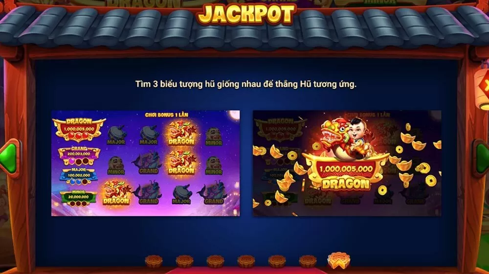 Các hũ Jackpot đang triển khai trong game