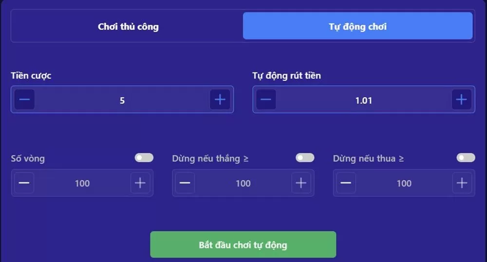 Những tính năng đang có trong giao diện chính